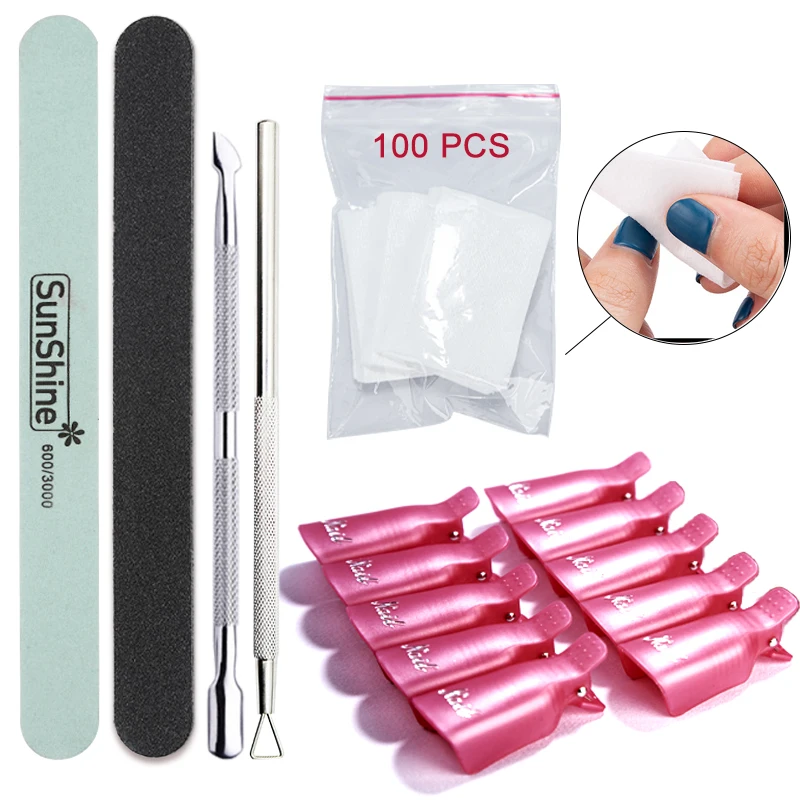 Dip Powder Nail - Soak off cutícula empurrador manicure unha