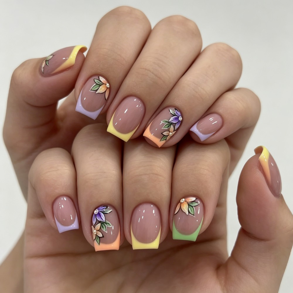Press On Nail Set - 24 Unidades de Unhas Postiças Rosa