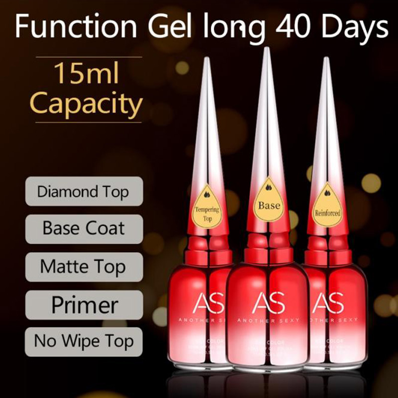 Gel Top Coat - Como 15ml diamante revestimento superior gel