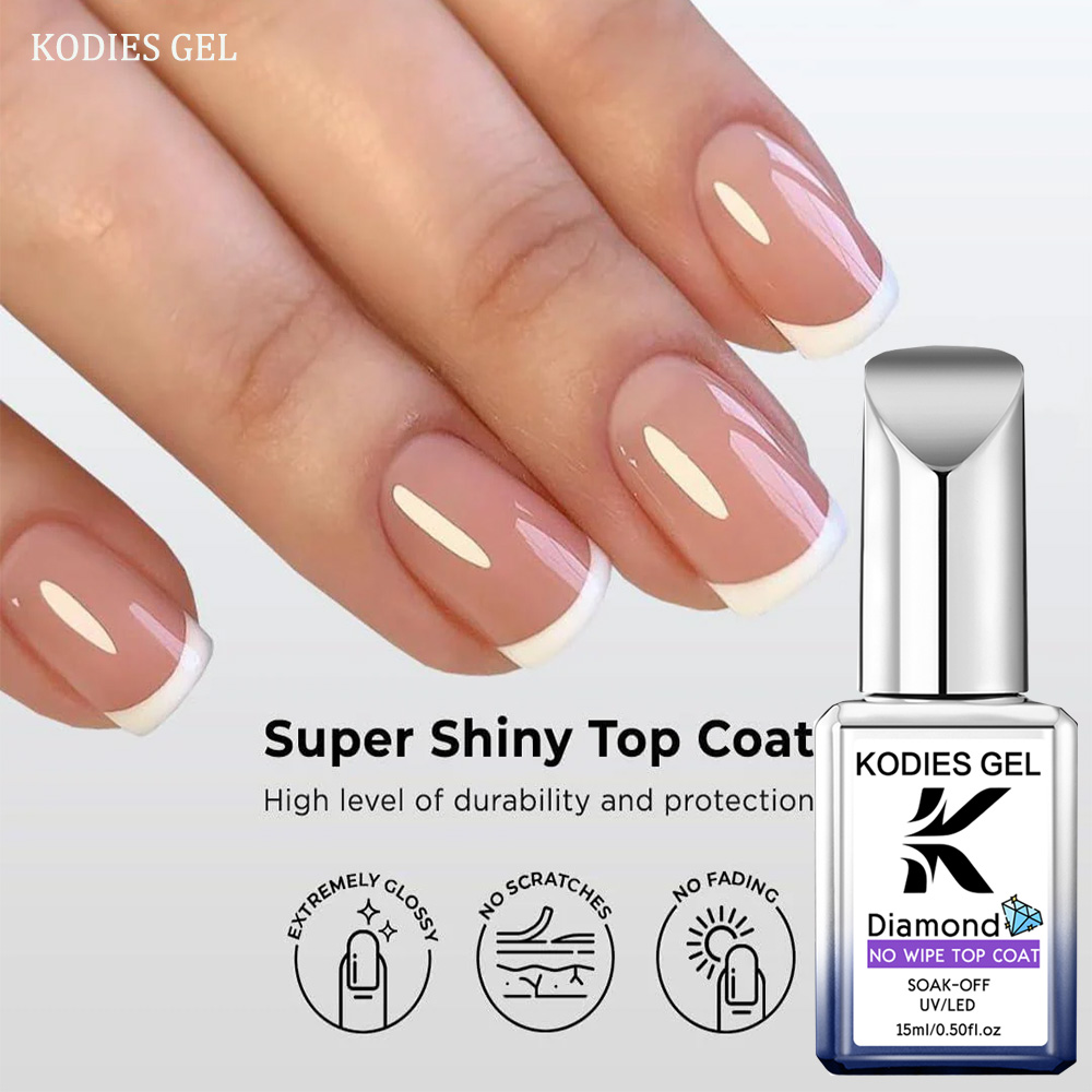 Gel Top Coat - Kodies gel diamante casaco superior sem
