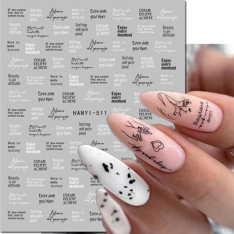 Nail Art Valentines Day - 3d decalques da arte do prego
