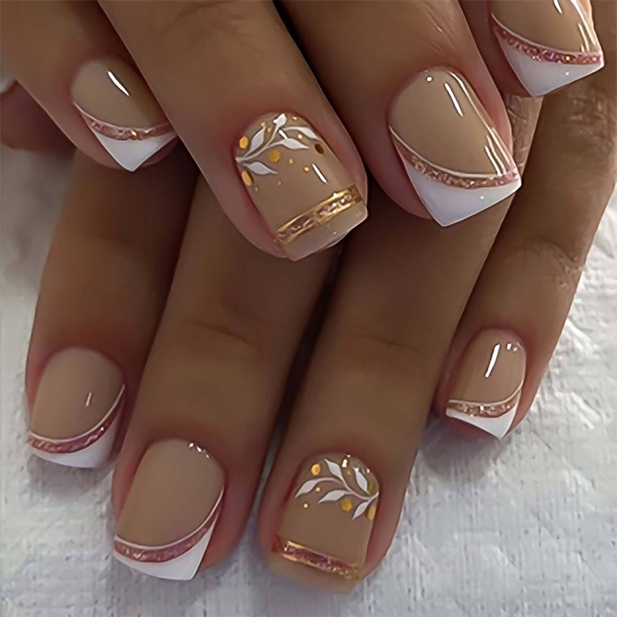 Press On Nail Set - Unhas postiças curtas e médias para