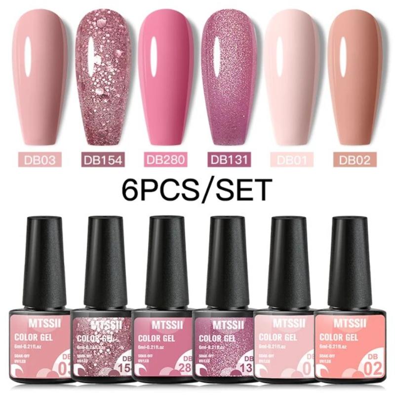 Gel Top Coat - Conjunto de 6PCS de Esmalte em
