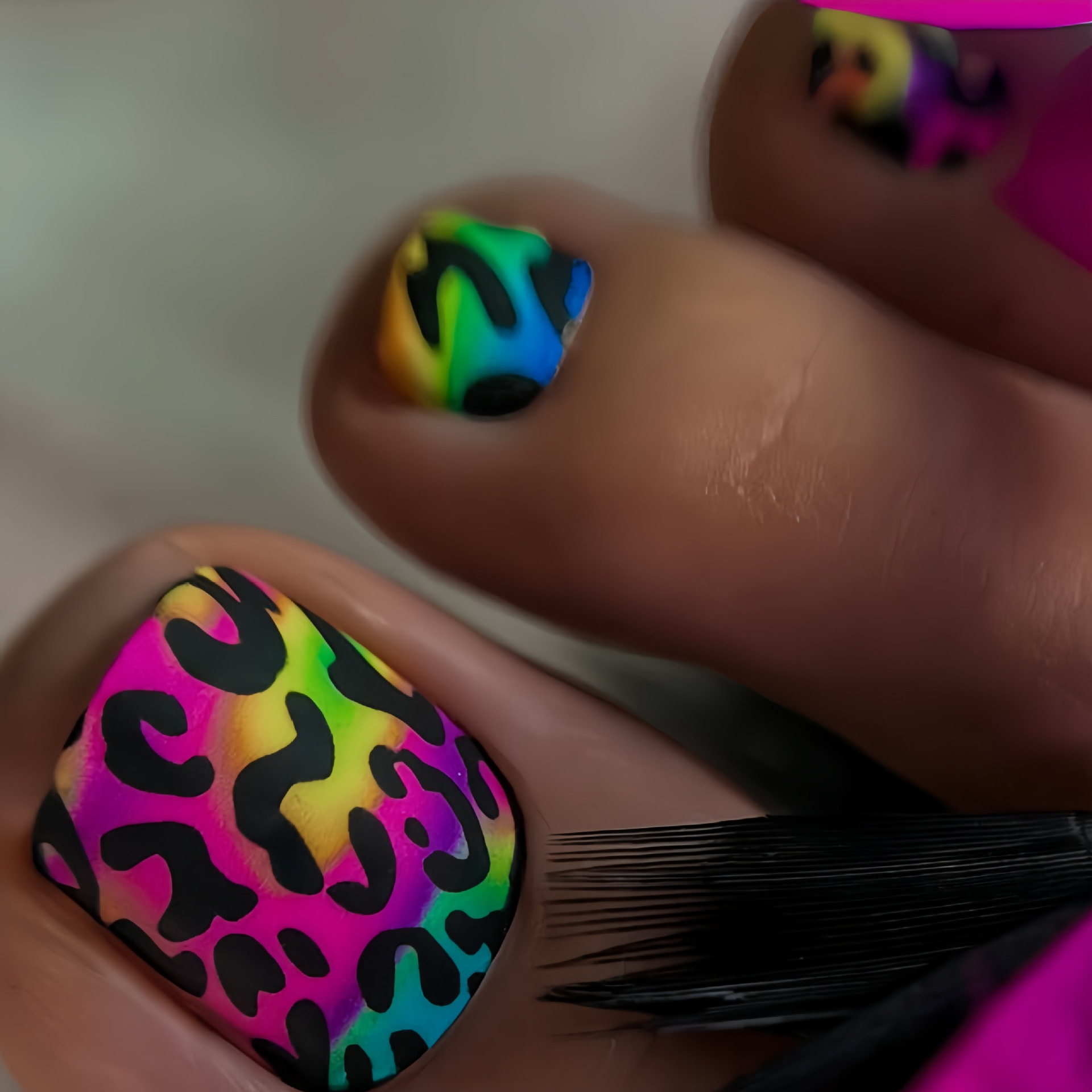 Nail Art Leopard - 24 pçs y2k imprensa em unhas