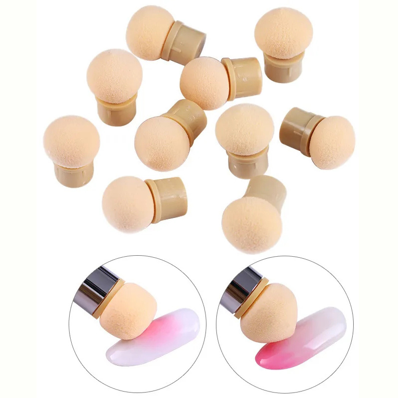 Dip Powder Nail - Cabeça redonda afiada esponja cabeças substituição