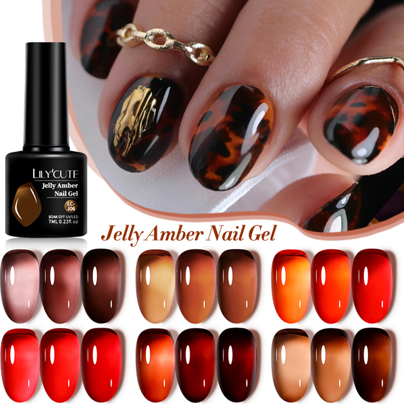 LILYCUTE 7ML Jelly Âmbar Gel U - Nail Art Leopard avaliação e preço