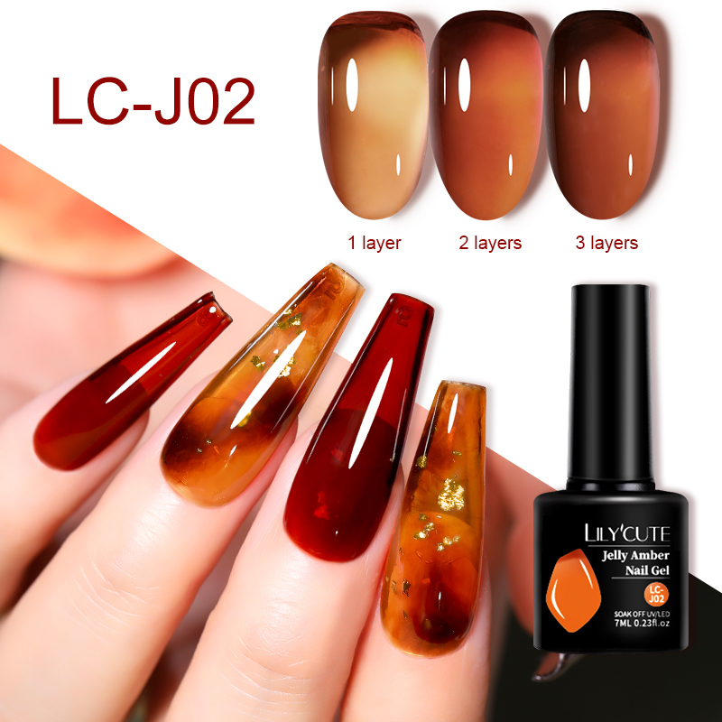 LILYCUTE 7ML Jelly Âmbar Gel U - Nail Art Leopard avaliação e preço