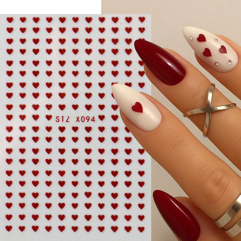 2 pçs mini amor coração arte d - Nail Art Valentines Day avaliação e preço