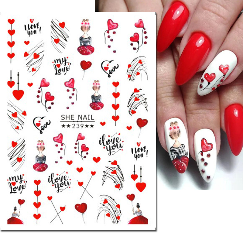 Decalques Nail Art para Manicu - Nail Art Valentines Day avaliação e preço