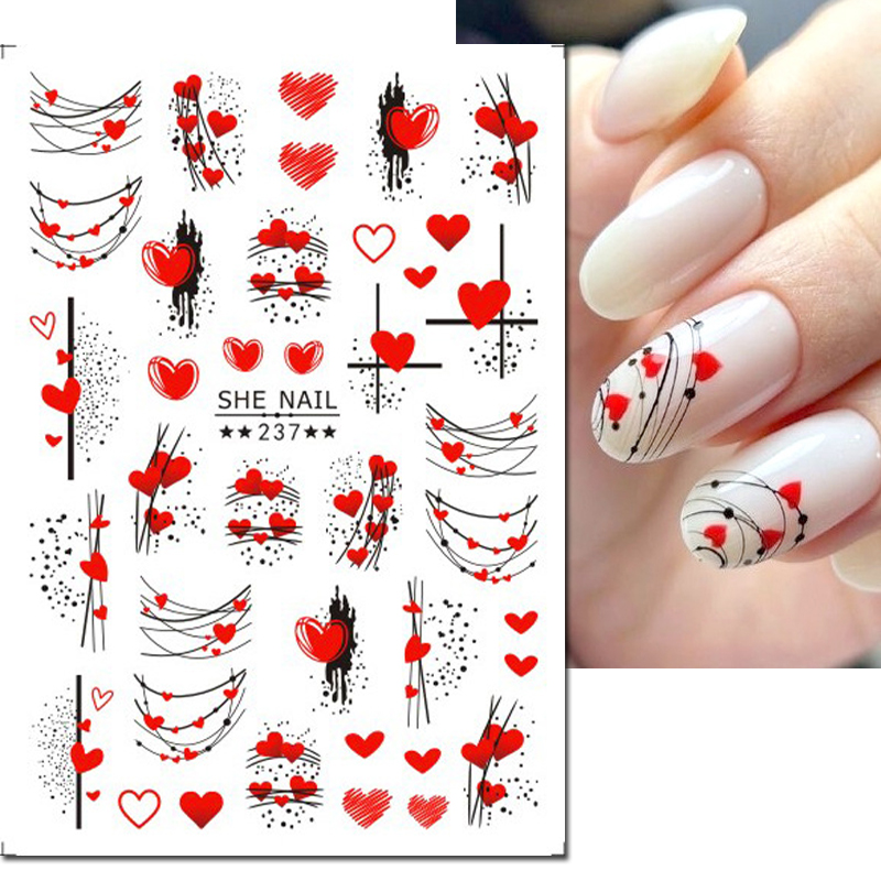 Decalques Nail Art para Manicu - Nail Art Valentines Day avaliação e preço