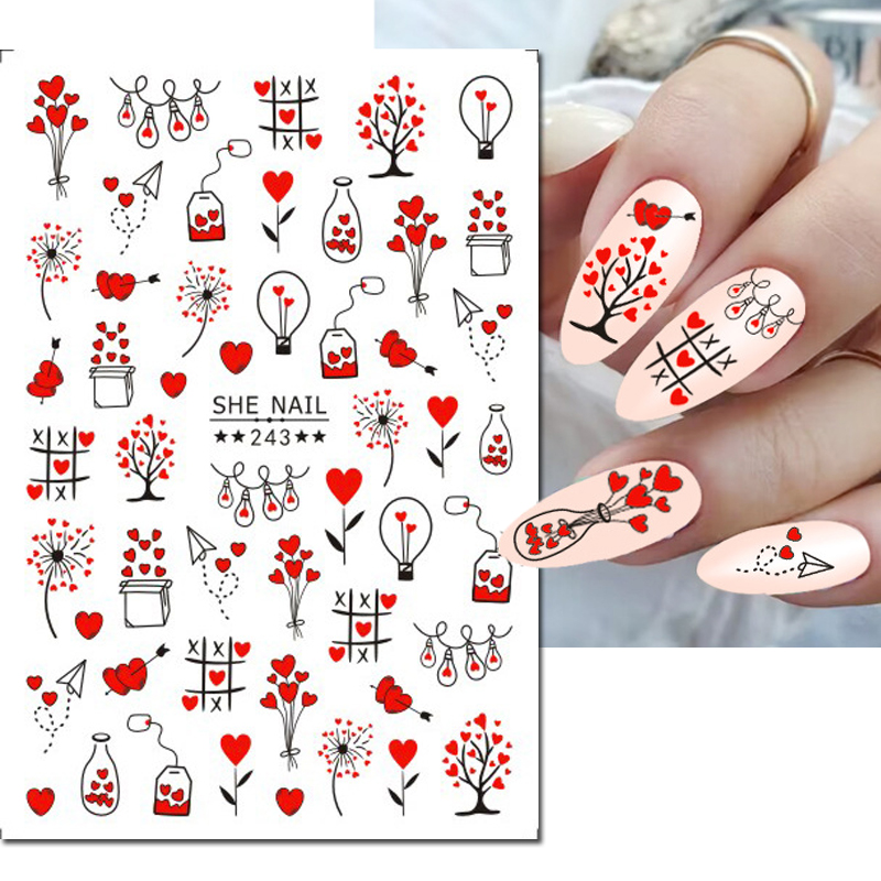 Decalques Nail Art para Manicu - Nail Art Valentines Day avaliação e preço