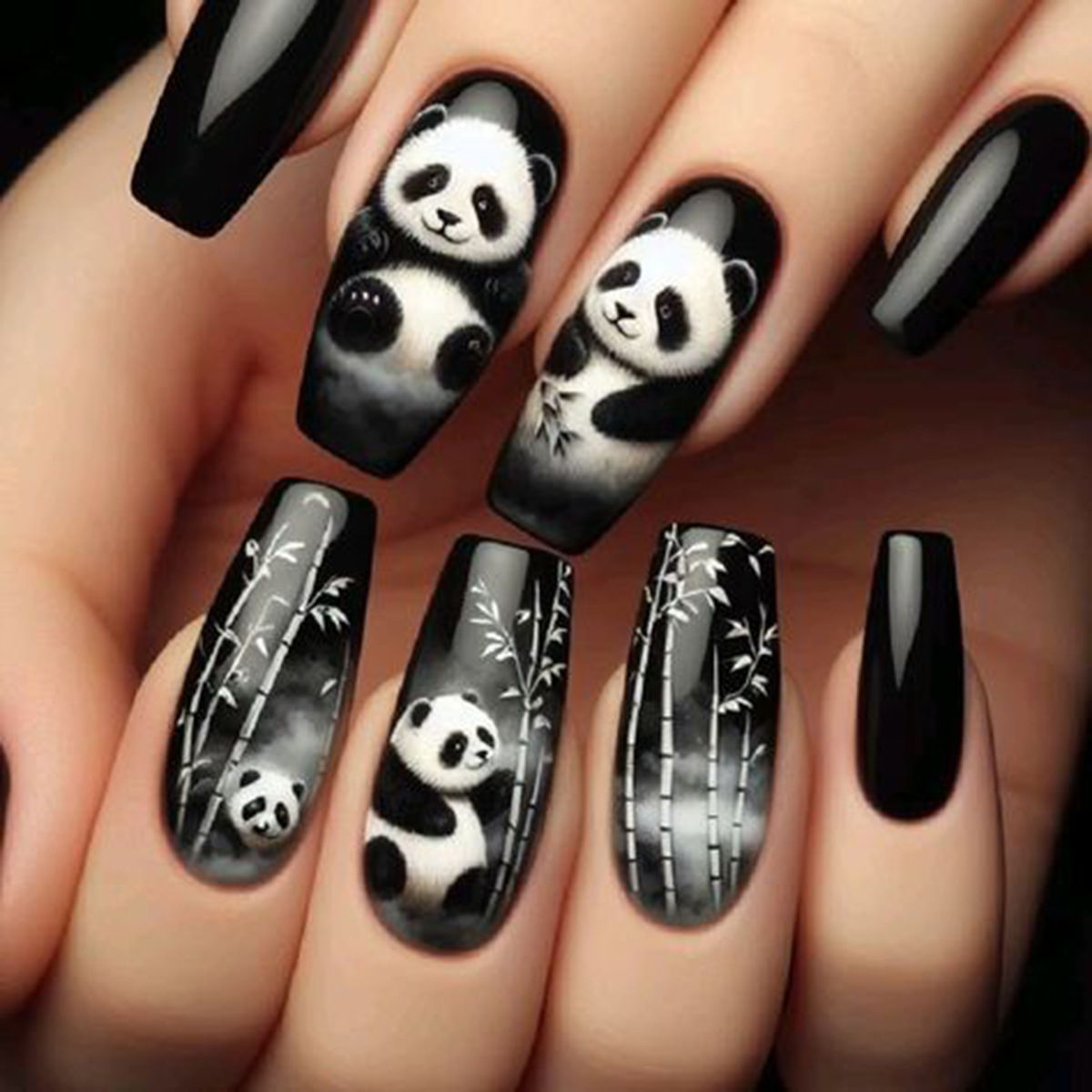 24 pçs/set curto médio longo u - Press On Nail Set avaliação e preço