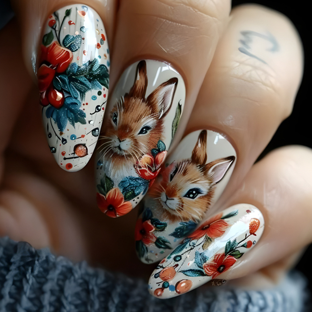 24 pçs/set curto médio longo u - Press On Nail Set avaliação e preço