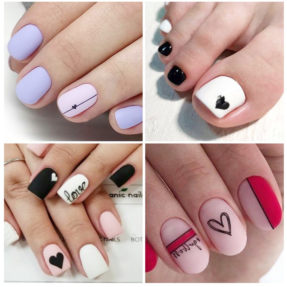 Arte do prego decalques amor c - Nail Art Valentines Day avaliação e preço