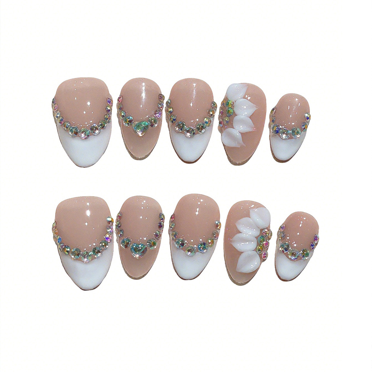 Kit de 10 Unidades de Unhas Po - Press On Nail Set avaliação e preço