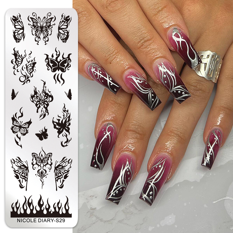 Nicole diário borboleta arte d - Nail Art Leopard avaliação e preço