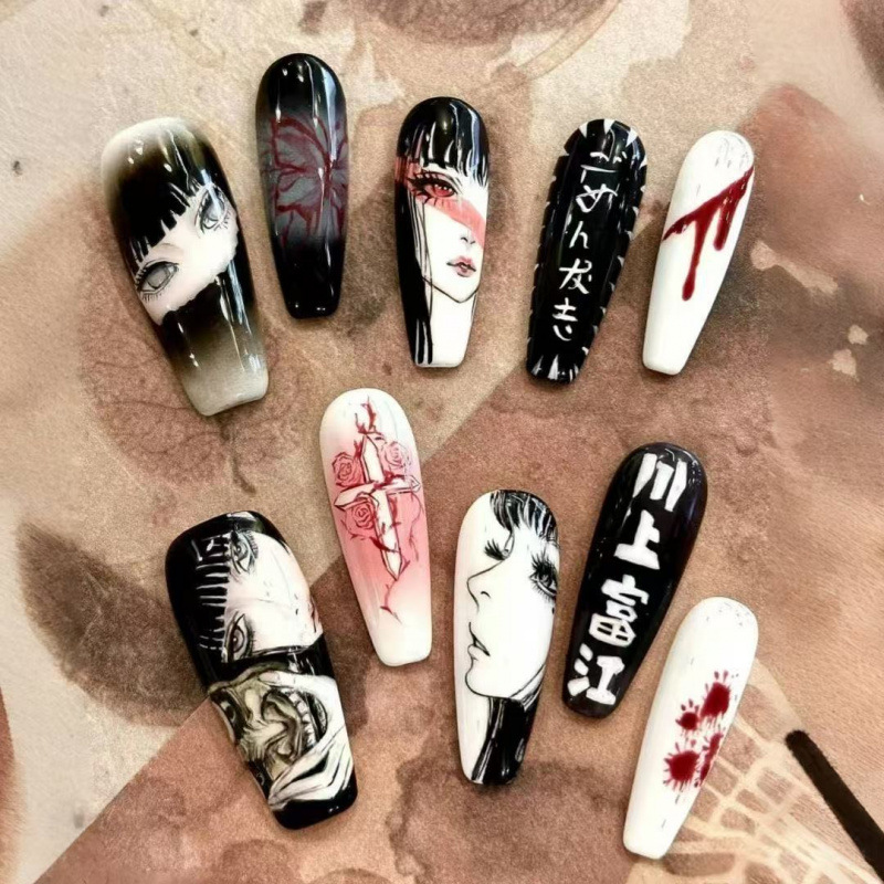Kawakami tomie manicure doce e - Press On Nail Set avaliação e preço