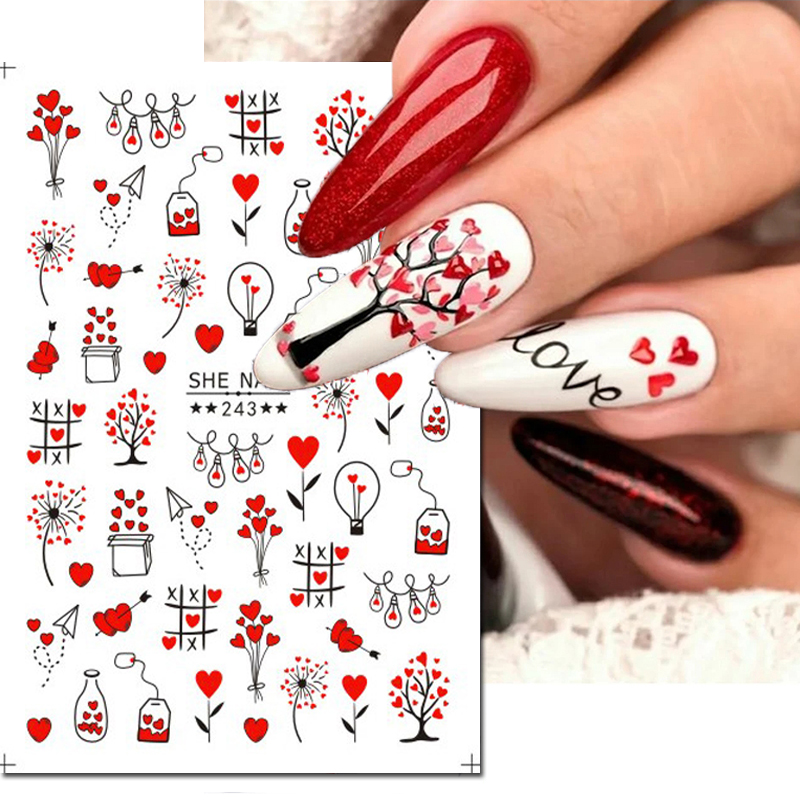 3d arte do prego sliders adesi - Nail Art Valentines Day avaliação e preço