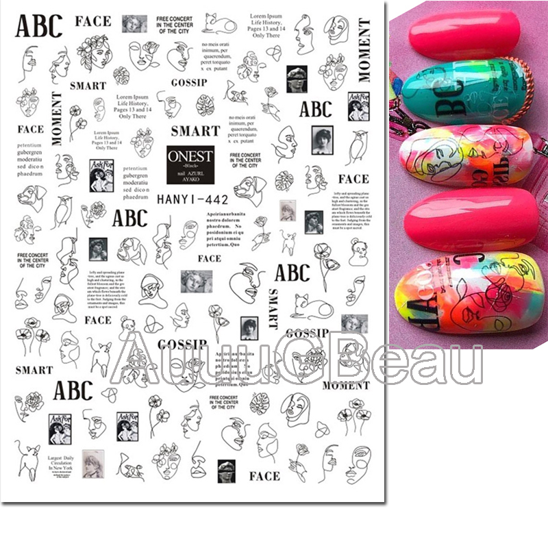 3d decalques da arte do prego  - Nail Art Valentines Day avaliação e preço