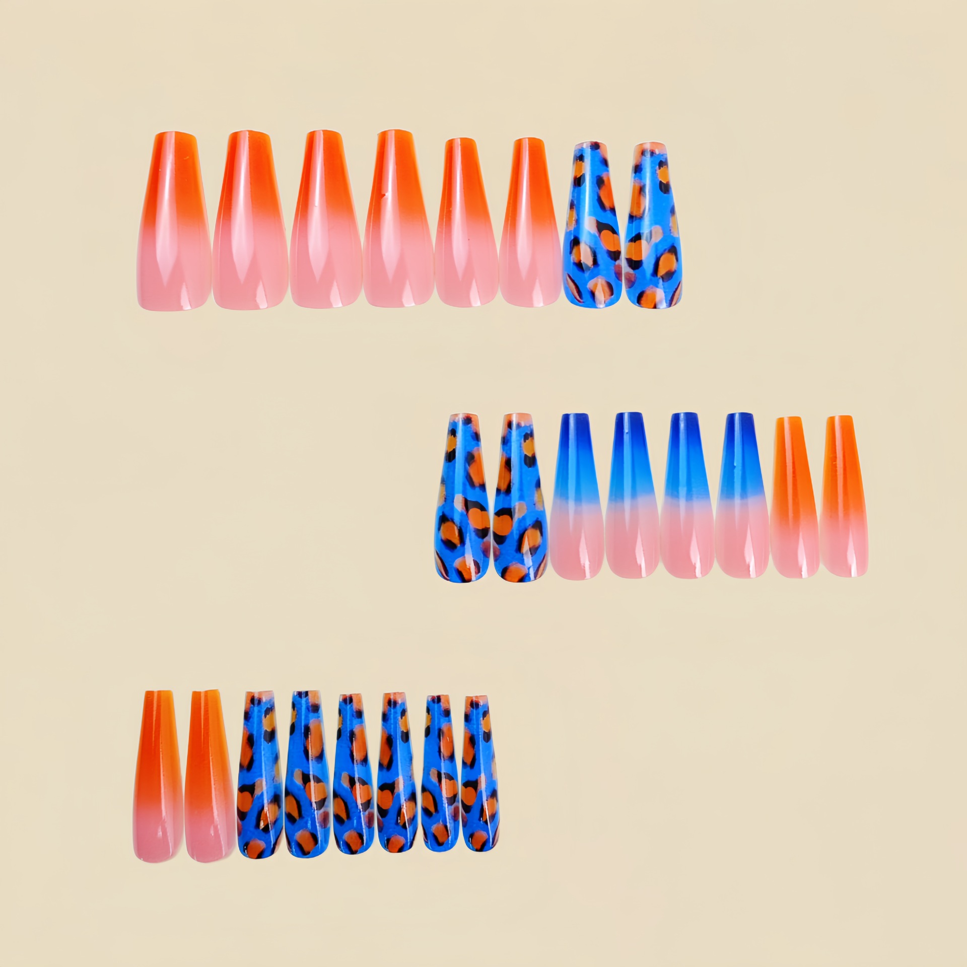 Unhas postiças em degradê lara - Nail Art Leopard avaliação e preço