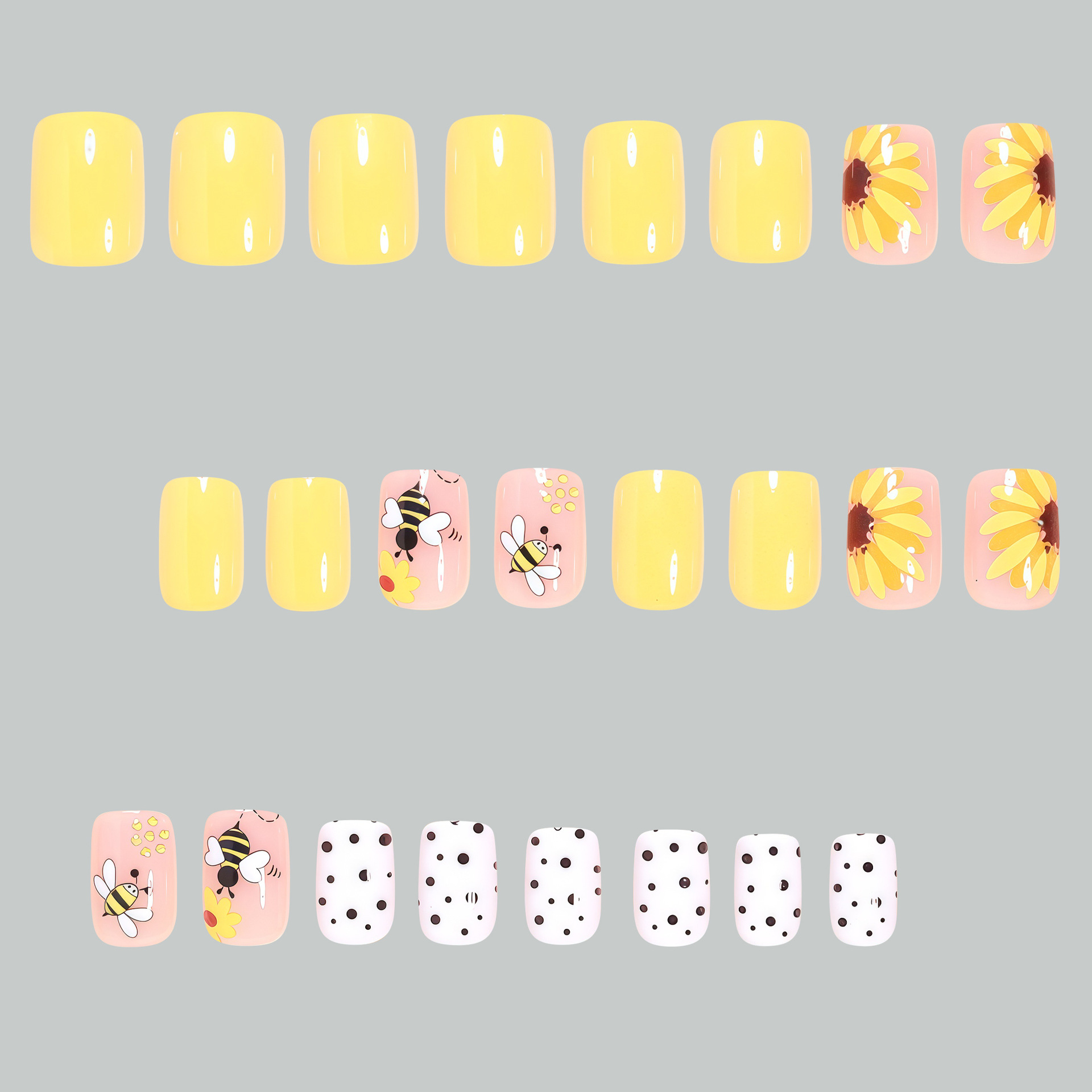 Unhas postiças curtas quadrada - Press On Nail Set avaliação e preço