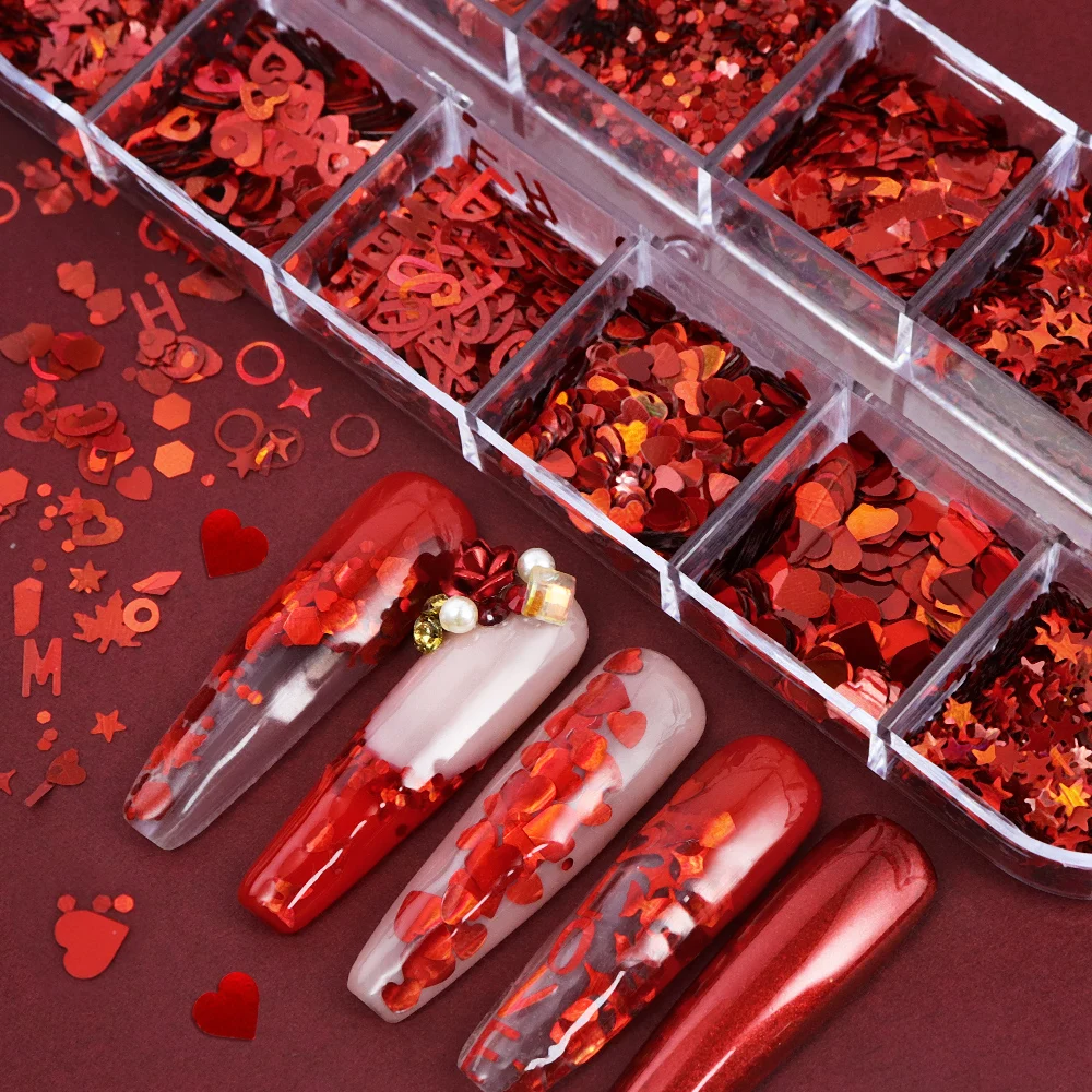 Holográfica Brilhante Nail Art - Nail Art Valentines Day avaliação e preço