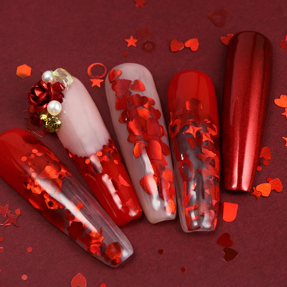 Holográfica Brilhante Nail Art - Nail Art Valentines Day avaliação e preço