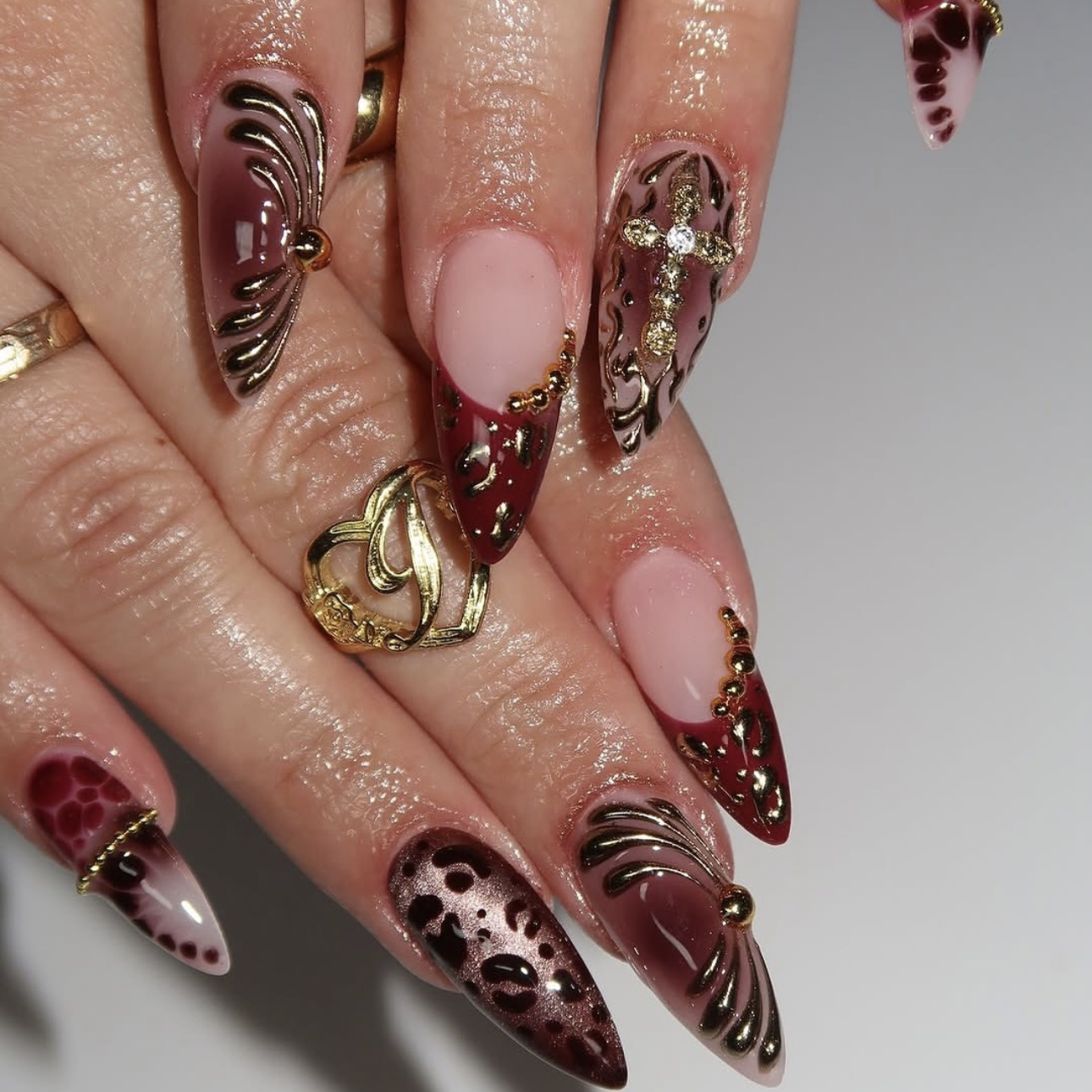Unhas postiças médias para mul - Nail Art Leopard avaliação e preço