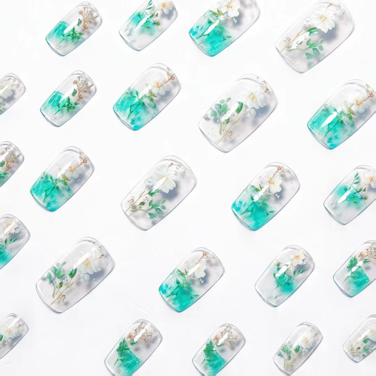 Unhas postiças médias para mul - Press On Nail Set avaliação e preço