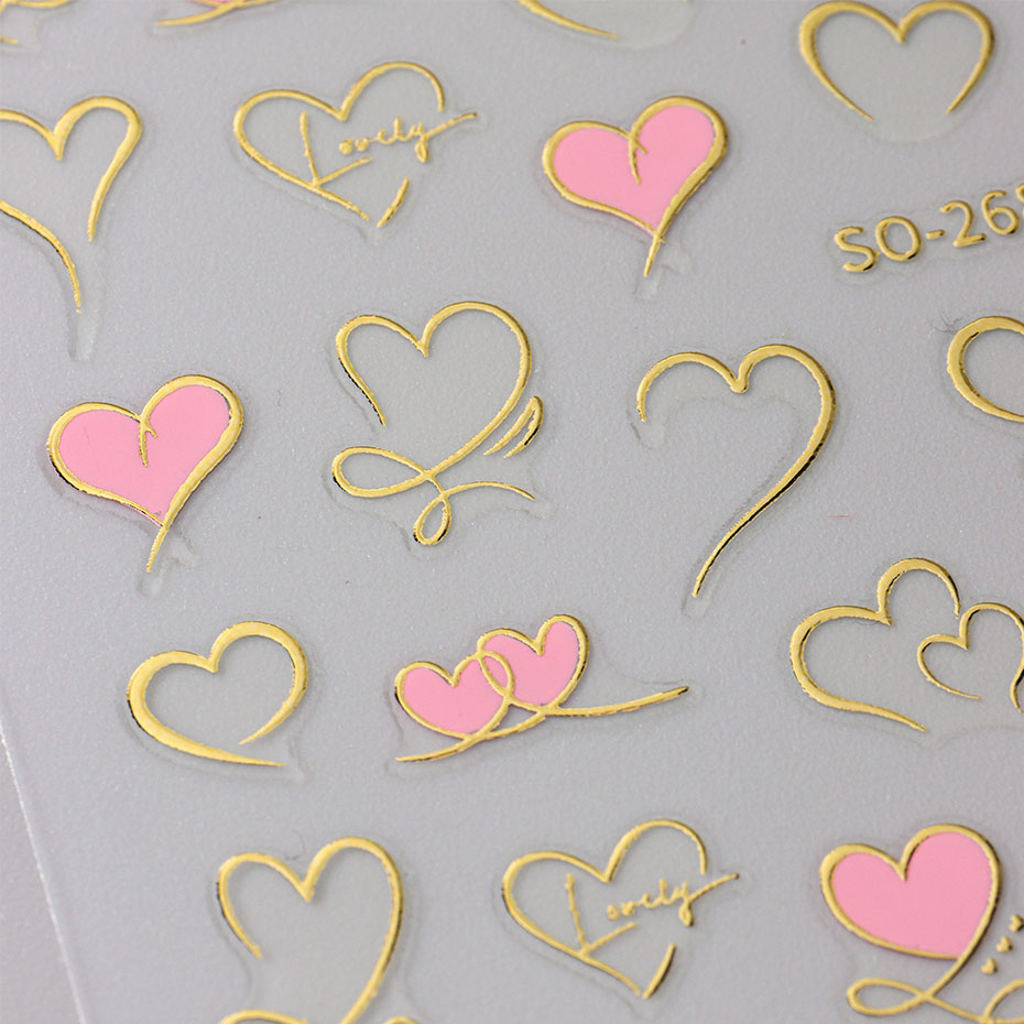 3 pçs y2k ouro onda linha cora - Nail Art Valentines Day avaliação e preço