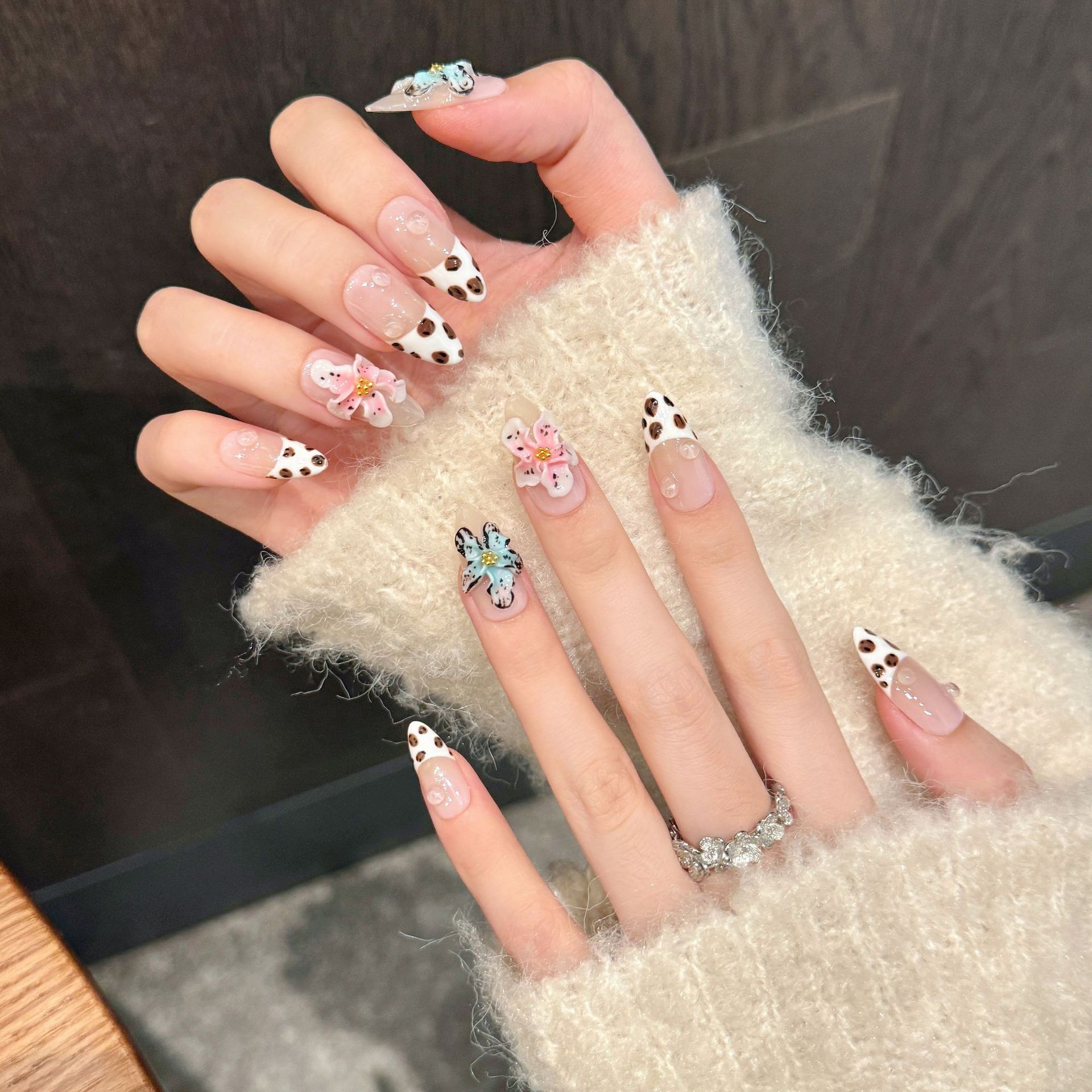 10 pçs brilhante amêndoa artes - Nail Art Leopard avaliação e preço