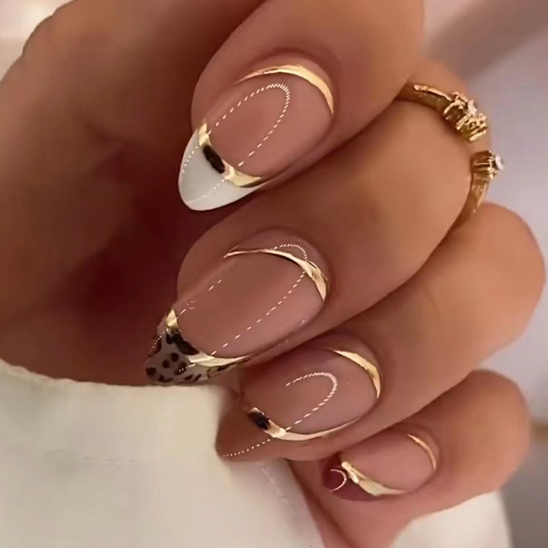 Unhas postiças médias para mul - Nail Art Leopard avaliação e preço