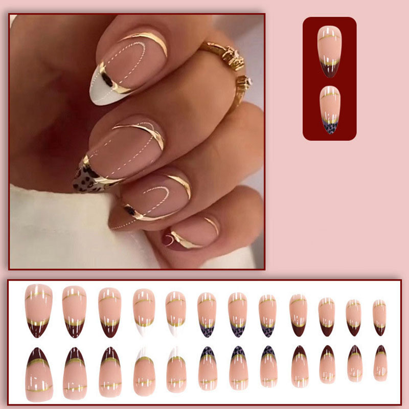 Unhas postiças médias para mul - Nail Art Leopard avaliação e preço