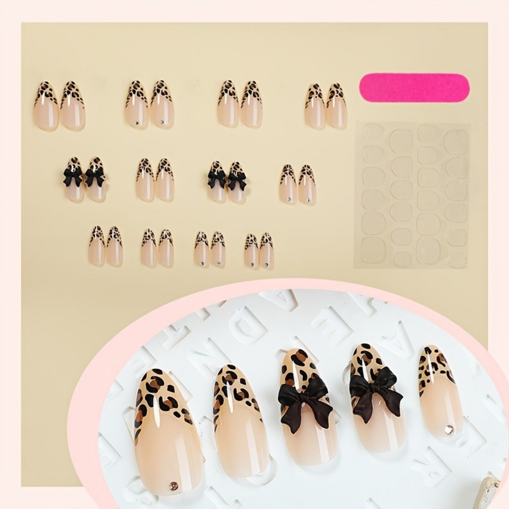 24 peças de Unhas Postiças Fra - Nail Art Leopard avaliação e preço